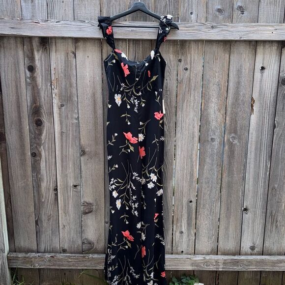 FLYNN SKYE BARDOT JUMPSUIT - TINY GATHERS FLORAL SIZE LARGE - Picture 2 of 9